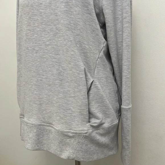 Lululemon Women High Lines Cowl Neck Pullover Sweatshirt Grey Size  10 - Picture 4 of 6